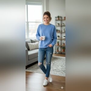 Tek Gear Ultrasoft Fleece Crewneck Sweatshirt Blue, Size: L (EUC)